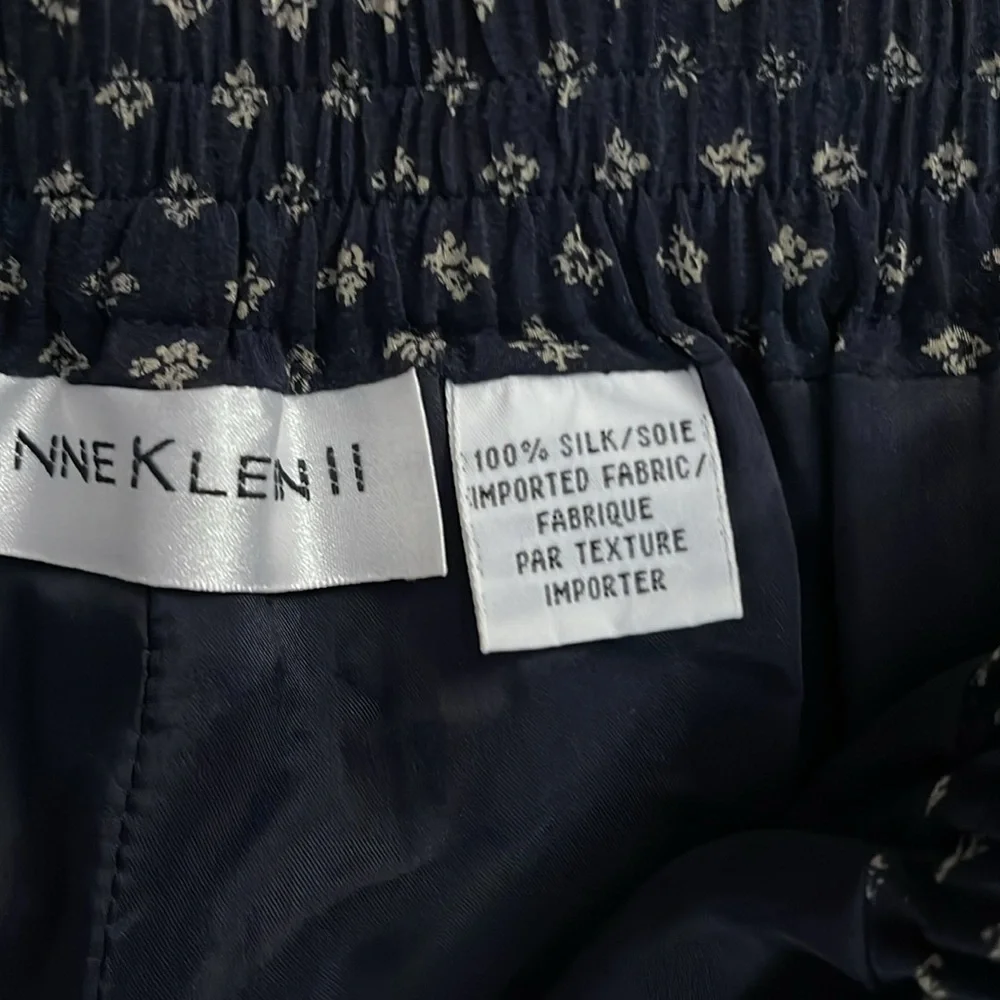 Anne Klein II‎ Silk Navy Trouser Pants - Picture 8 of 14